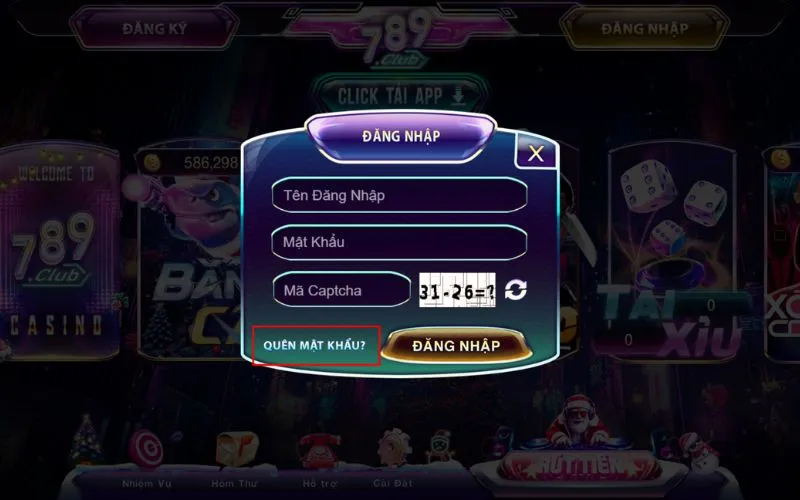 Hướng dẫn các bước lấy lại mật khẩu 789Club
